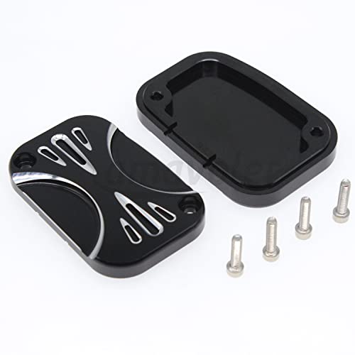 Brake Master Clutch Cylinder Covers CNC Aluminium Brake Master Cylinder Fluid Reservoir Cap Compatible with Harley Touring Electra Glide Road Glide 2008-2017. (style-2) - color: style-2