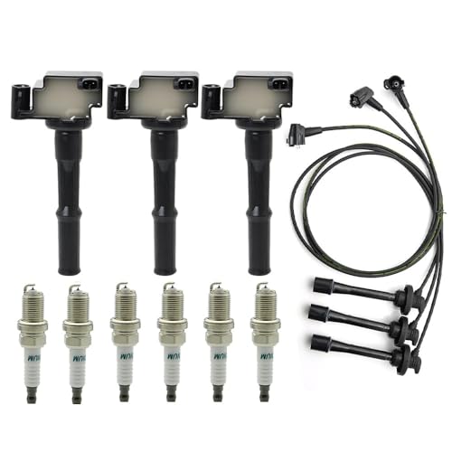 3PCS UF156 Ignition Coil Pack Set with 6PCS Iridium Spark Plugs & Wires Compatible with Toyota Tacoma 2004-1995, Tundra 2000-2004, 4Runner 1996-2002, T100 1995-1998 3.4L#C1041 90919-02212 5C1308 E679 - size: UF156