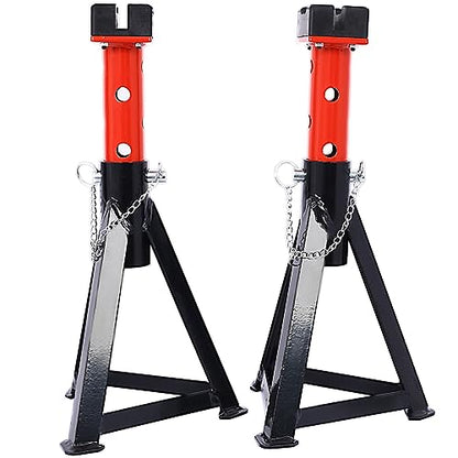 3 Ton Jack Stands Pair Heavy Duty 6000 Lbs Capacity Car Jack Stand with 6 Adjustable Height Positions 12.6"-18.3" Truck Jack Stands for Vehicle Maintenance Automotive Lift Support Black