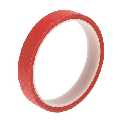 1 Pc 0.6 Inches x 10.9 Yards Universal Painters Tape - DIY Car Auto Paint for Masking Tape No Residue - Crepe Paper Red - color: Red, size: 0.6 Inches x 10.9 Yards