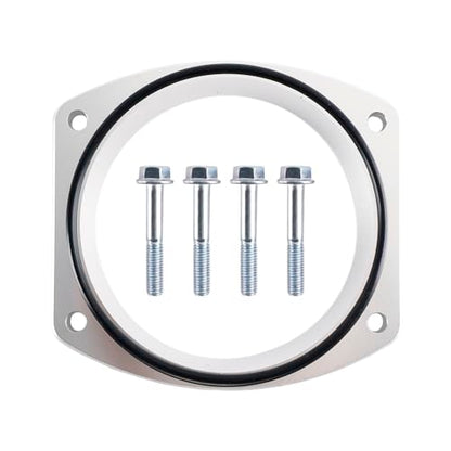 Bruce & Shark 102mm Aluminum Throttle Body Adapter Spacer Plate Kit Compatible with GM LS1 LS3 LSX LS Engine, With 4 Bolt & O-Ring