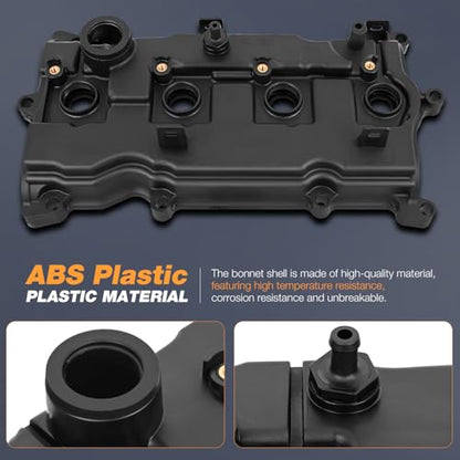 Nilight Engine Valve Cover with Gasket for Nissan, Replace# 132643KY0A - size: for Nissan Altima 2014-2017, Rogue 2014-2016