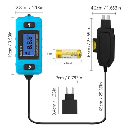 Car Circuit Tester Fuse Tester Automotive Current Tester Blade Fuse Max 48V, Circuit Measure AmpFuse Buddy, Automotive Blade Checker Fuses Box Current Test - color: B1