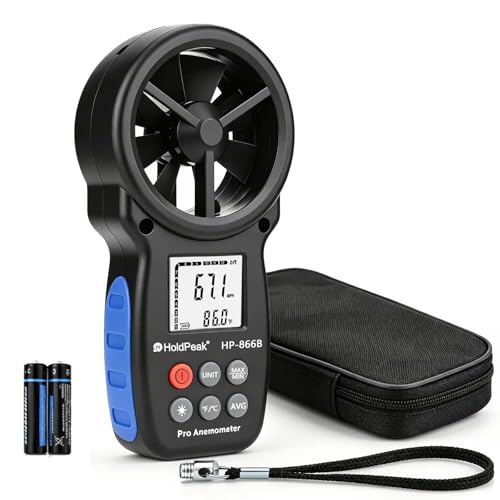 HoldPeak 866B Digital Anemometer, Handheld Wind Speed CFM Meter - color: 866B (1 PC)