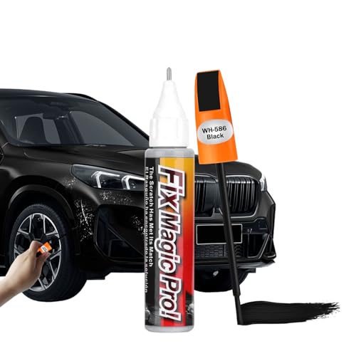 Touch Up Paint for Cars, Automotive Paint Scratch Repair, Two-In-One Car Touch Up Paint Fill Paint Pen, Car Accessories Scratch Remover Pen Universal for Scratch Repair Various Cars (Black) - color: Black