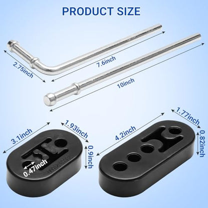 Wayona 16PCS Exhaust Hanger Kit Universal 3/8" Muffler Hanger Replacement - size: 16PCS
