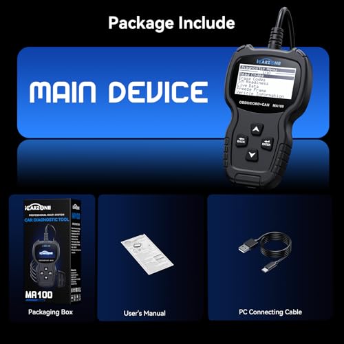 OBD2 Scanner MA100 Professional Car Code Reader Auto OBDII/EOBD/CAN Scan Tool for Check Engine Light Read and Clear Engine Error Codes for All 1996 and Newer OBD2 Protocol Vehicle Plug-Play