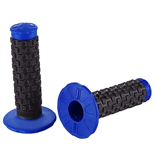 Motorcycle Grips 7/8" Dirt Bike Grip Pillow Top Grips Rubber Anti-Slip Universal Handlebar Racing Grip for Motocross ATV - color: blue