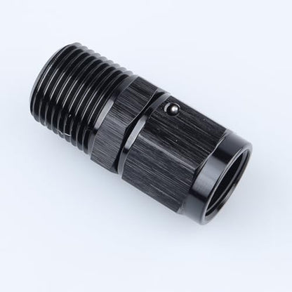 AC PERFORMANCE -6 AN Female to 3/8" NPT Male Swivel Fitting Aluminum Black - color: Black, size: 6AN to 3/8 NPT