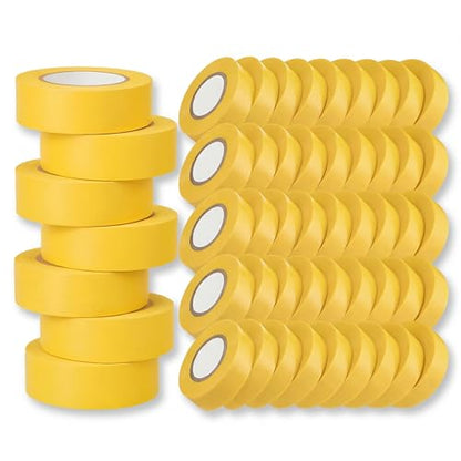 Frienda 50 Pack 3000 Total Yards Yellow Painters Tape Bulk