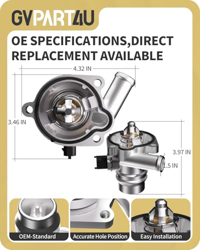 Thermostat Housing Assembly Fit for Chevrolet Buick, OEM 55565336 - size: 1.4L