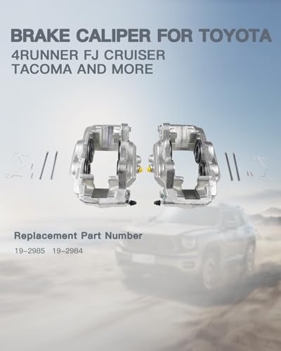 Front Performance Brake Caliper Set - Compatible with 2003-2009 Toyota 4Runner, 2007-2014 FJ Cruiser & 2005-2023 Tacoma, 2PCS Left & Right, Premium Loaded Calipers, Front Driver and Passenger Side - size: Front-L&R