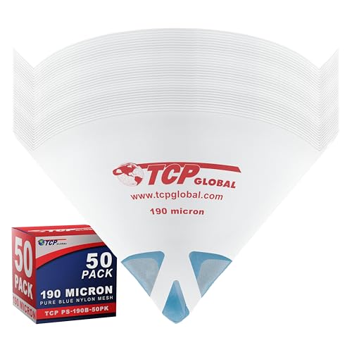 TCP Global - 190 Micron Filter Tips Ultra-Fine Paint Strainer (50 Pack) - style: 190 Micron (Pack of 50)