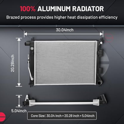 BDFHYK CU13202 Aluminum Radiator for Hyundai Elantra 2011-2013 1.8L 2.0L