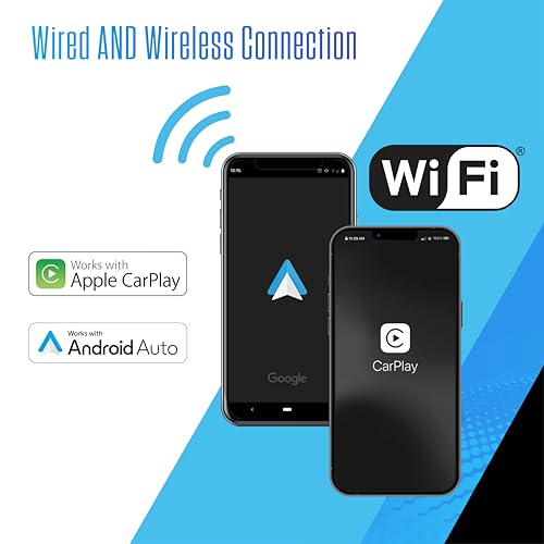 Jensen J1CA10FL 10.1" Wireless Apple CarPlay Android Auto Single/Double DIN - size: 10-Inch Wireless Stereo