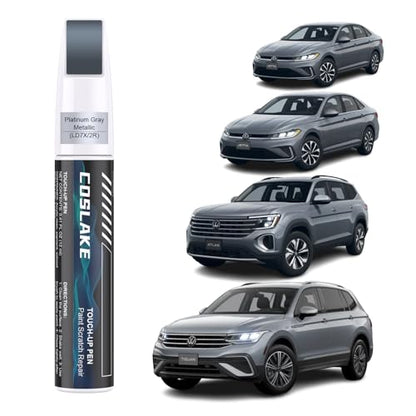 Car Touch Up Paint(Platinum Gray Metallic(LD7X/2R)) for Volkswagen - color: Platinum Gray Metallic(LD7X/2R) for 2024 Tiguan/2025 Atlas/2025 Jetta/2025 Taos/2025 Atlas Cross Sport