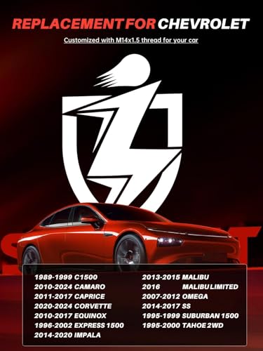 Sposuit 20 Pcs M14x1.5 OEM Lug Nuts, 22mm Hex - Replacement for Chevrolet - color: Chrome, size: M14x1.5, style: 20 Pcs OEM