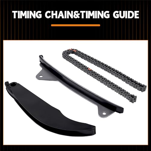 Timing Chain Kit 24321-2E000, Compatible with Kia Soul 2.0L 2012-2013/Hyundai Elantra 1.8L 2011-2014, w/Intake & Exhaust VVT Gear Sprocket 243502E001+243702E000, Timing Chain Tensioner&Guide - size: 24321-2E000