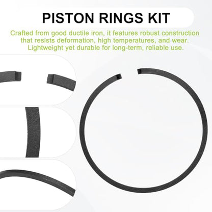 M METERXITY 2-Pack Engine Piston Rings Kit, 34mm x 1.5mm Thick Ductile Iron Piston Ring Set Standard Replacement for Small Engines/Motors/Machinery [Black] - size: 34mm x 1.5mm