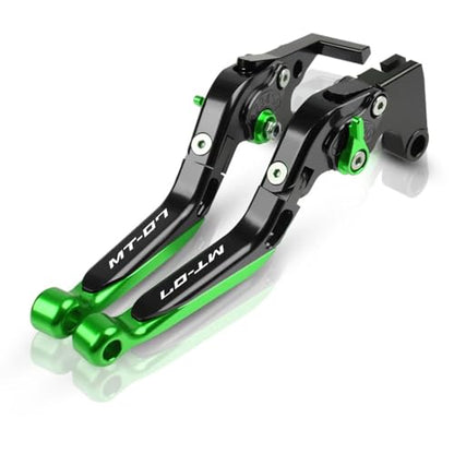 for MT07 MT 07 FZ07 2014-2021 Brake Clutch Levers Motorcycle Accessories CNC Handlebar Adjustable Folding Extendable Green - color: Green