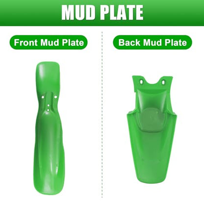 ABS Plastics Kit for Kawasaki KLX110 2002-2013, KX65 2000-2013 - color: Green & White