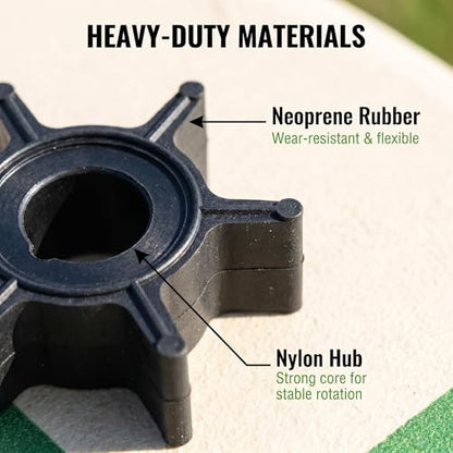 Water Pump Impeller 369-65021-1 for Mercury Mariner Tohatsu Nissan - size: 369-65021-1