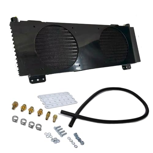 40k Transmission Oil Cooler Kit - color: Black with cover