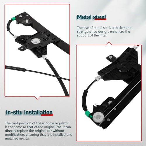FINDAUTO 752-981 Power Window Regulator for 2013-2021 for NISSAN Pathfinder - size: Front Right, style: 2013-2021 for Nissan Pathfinder