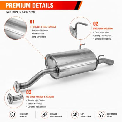 54312 Rear Exhaust Muffler for 2001-2005 Honda Civic/Acura 1.7EL HC07 - size: 2001-2005 civic 2001-2005 Acura