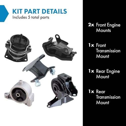 TRQ Engine & Transmission Mount Kit Set of 5 - style: MTA32791