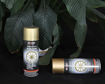 EASTUP Premium Pale Green Gold Metallic Acrylic Enamel Wheel Paint - Brilliant Finish, High Durability, Fade-resistant, Quick Drying Rim Coating Spray Paint - color: 09#139-Pale Gold