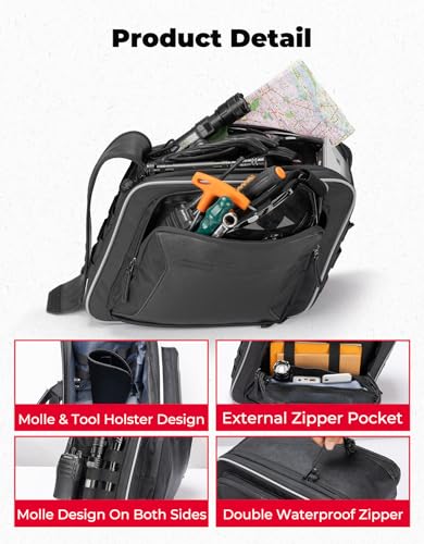 KEMIMOTO Motorcycle Saddlebags Expandable 22-30L (11-15Lx2)