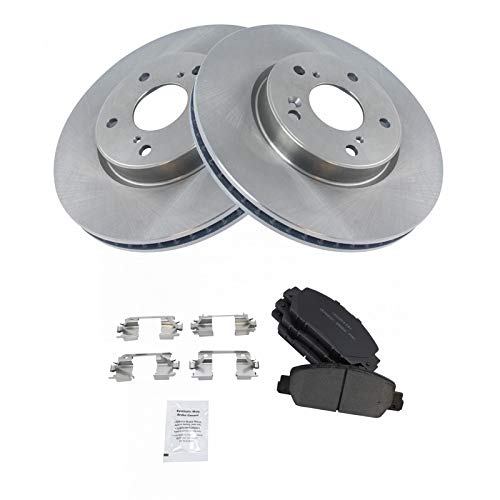 TRQ Front Ceramic Brake Pad & Rotor Kit - style: BKA11716
