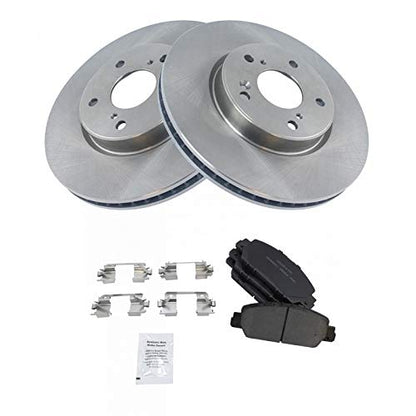 TRQ Front Ceramic Brake Pad & Rotor Kit - style: BKA11716