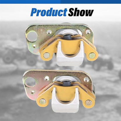 WFLNHB Front Rear Brake Calipers with Pads Replacement for Polaris Scrambler 400 500 2x4 4x4 1998 1999 2000 2001 2002 2003 2004