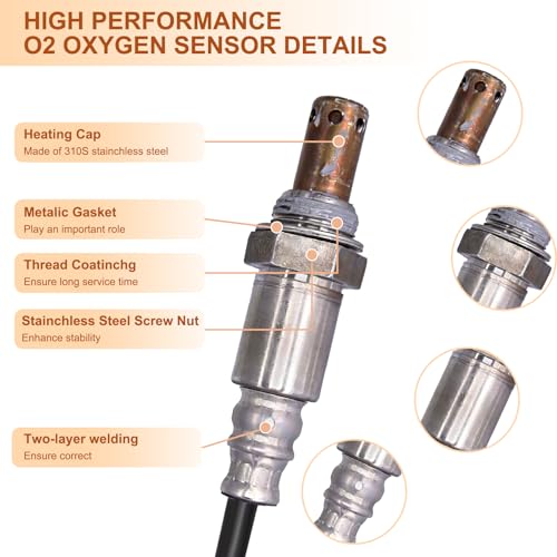 Oxygen O2 Sensor Upstream for 3.3L 3.5L 2004-2020 Toyota Camry, 2004-2010 Highlander, 2008-2012 RAV4, 2002-2020 Lexus ES300 ES350 NX300H RX350 RX400h RX450H - size: 250-54059