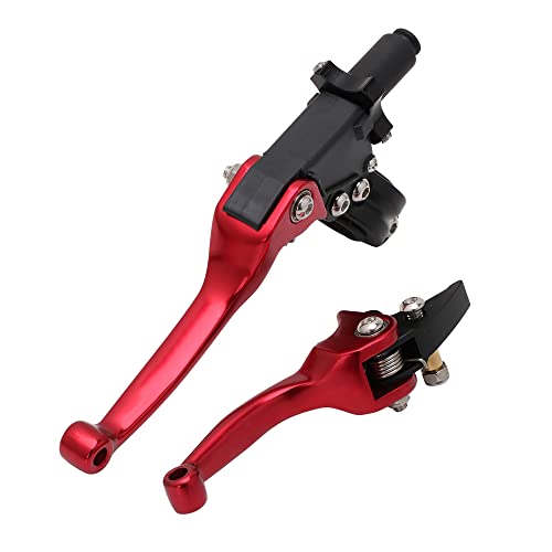 JFG RACING Motorcycle Clutch Brake Lever 7/8'' 22mm Folding Levers Aluminum Alloy Universal for 110cc 125cc 140cc 150cc SSR Apollo RFZ 125 DBX18/19 Xpro Coolster Thumpstar Baja Dirt Pit Bike Red - color: Red