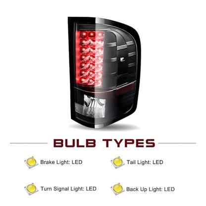 JSBOYAT Headlight & LED Taillights Assembly for 2007-2013 Chevy Silverado 1500 - color: Headlight & Taillights- Chrome & Black, size: with High&Low Beam Bulbs