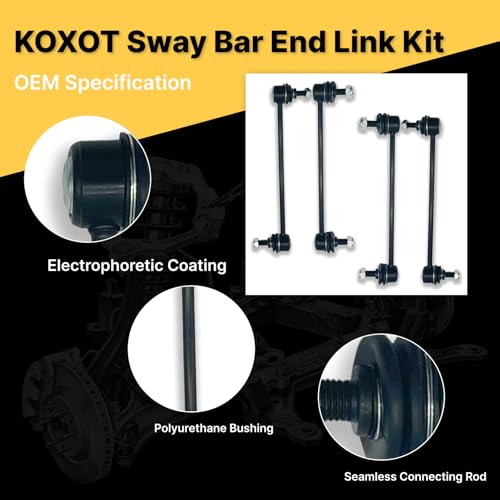 K750123 K750011 4pcs Front & Rear Stabilizer Sway Bar Links Fit for Toyota Camry 2007 2008 2009 2010 2011
