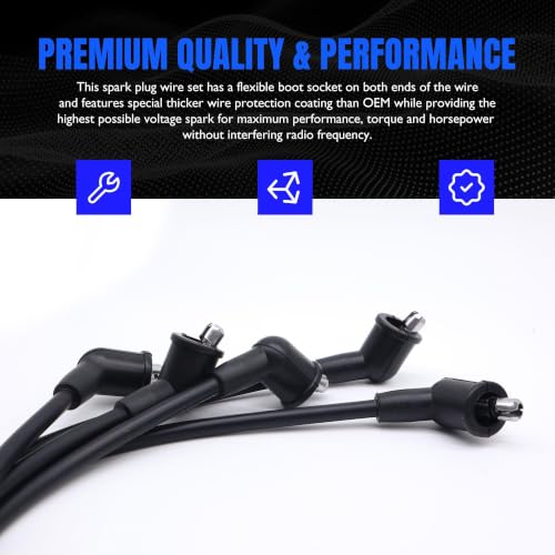 55301 Ignition Spark Plug Wires Compatible with Infiniti QX4 - style: 55301
