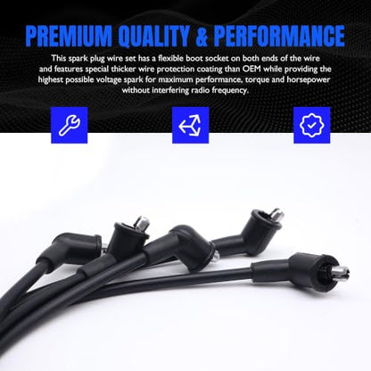 55301 Ignition Spark Plug Wires Compatible with Infiniti QX4 - style: 55301