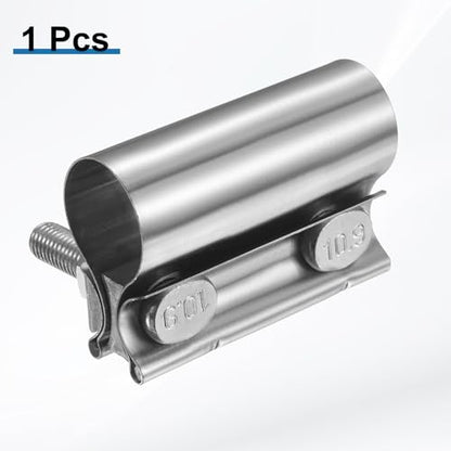 HARFINGTON Exhaust Clamp 1.18" Stainless Steel Lap Joint Band Clamp Exhaust Pipes Connection with M10x54 Screws for Car Muffler Elbow Pipes - size: 1.18 inch
