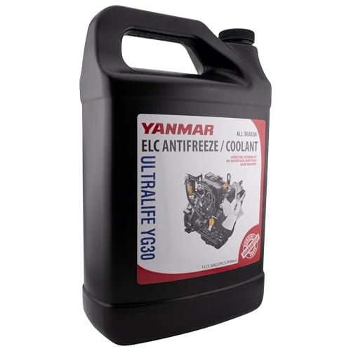 YANMAR YG30R Genuine Ultralife ELC Antifreeze/Coolant, 50/50 Pre-Diluted Ready to Use, Nitrite Free Extended Life Red Coolant, 1 Gallon (3.78 L) Pack of 2, Contains a Bittering Agent
