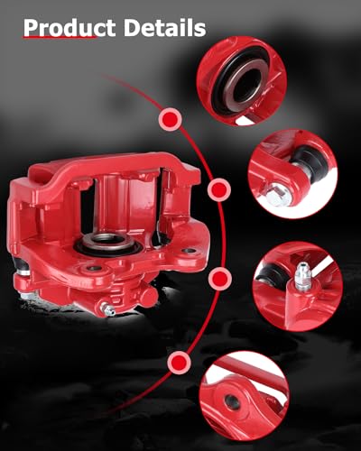 cciyu Rear Left & Right Brake Calipers w/Bracket 18-B4726 18-B4727 - size: Rear[18-B4726+18-B4727]