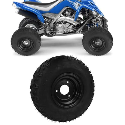 14X5.00-6 6" ATV Tires,All Terrain Tires with Alloy Rim 3 Holes,6PR Rubber Puncture ATV & Go Karts Knobby Tires for Go Kart Off Road Vehicle Cart