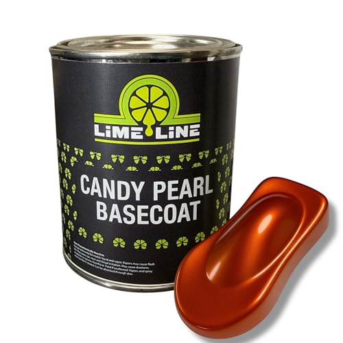 LiME LiNE Candy Pearl Basecoat – All-In-One Base, Pearl & Candy Color | Tri-Stage Look in One Step | Full-Coverage Candy Look: Must be Cleared with 2K Clearcoat (Tangerine Orange, 1 Quart) - color: Tangerine Orange, size: 32 Fl Oz (Pack of 1)