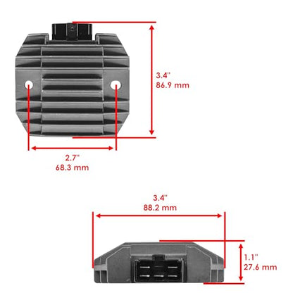 Caltric Stator and Regulator Rectifier Compatible with Yamaha R6 YZFR6 YZF-R6 1999 2000 2001 2002