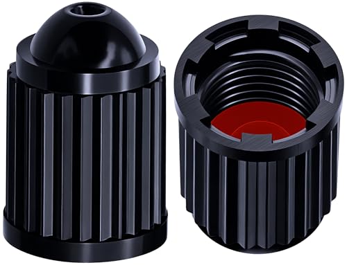 15PCS Plastic TPMS Tire Valve Stem Caps, with O Rubber Ring, Airtight Seal Heavy Duty Dustproof Tire Valve Stem Covers for Cars, SUV, Trucks, Bikes, Motorcycles, Bicycles(Black) - color: Black-1, size: 15 pcs