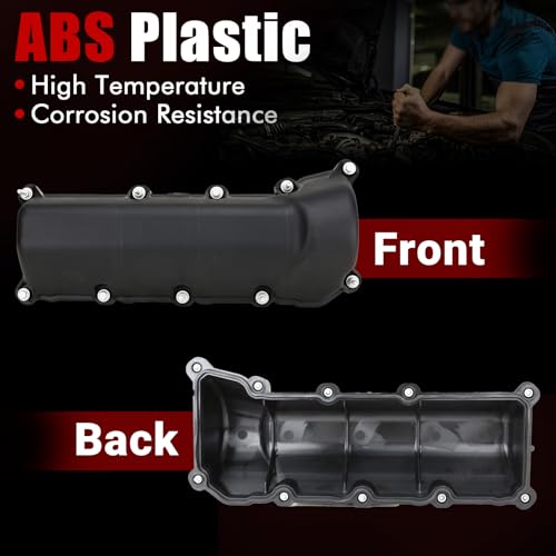 MITZONE Right Passenger Side Valve Cover with Gasket & Bolts Compatible with 2002-2012 Dodge Dakota Durango Nitro RAM 1500 Jeep Liberty Commander Grand Cherokee 3.7L Replace # 53021938AA 53021938AB - color: Right Side