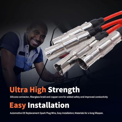New 8MM Spark Plug Wire Set 27588 Compatible with VW Beetle - style: 27588